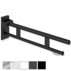 HEWI System 900 - 700mm Mobile Hinged Support Rail Duo, w/ TRH, OPT Leg & Cover Plates - Choice of Finish